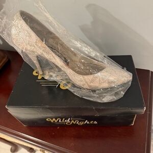Wild Pair Elegant Cream Heels By Wild Nights
